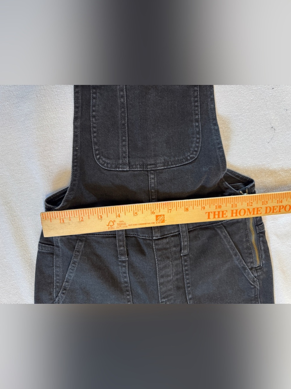 Madewell Black Denim Overalls Womens Size 24 XS Stretch Skinny Bib Pants - Picture 5 of 9